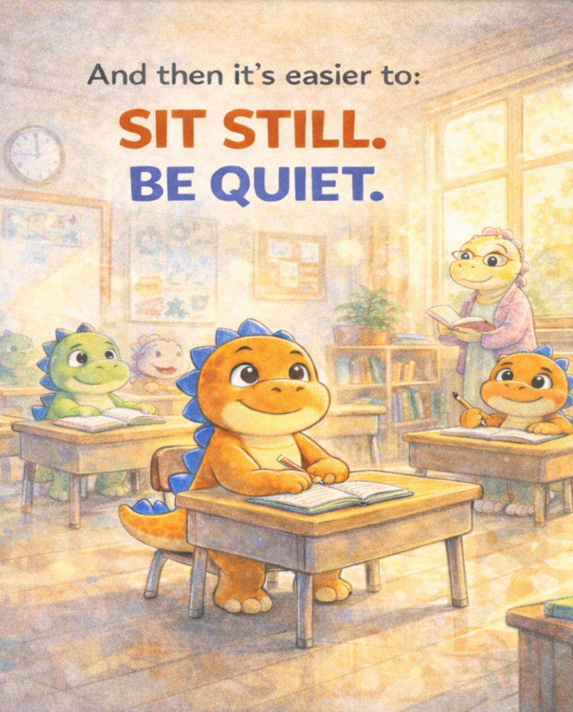 Resolution page — Ronald and a friend, calm and ready.